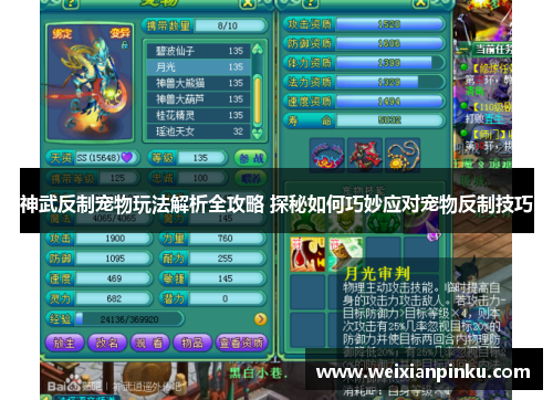 神武反制宠物玩法解析全攻略 探秘如何巧妙应对宠物反制技巧